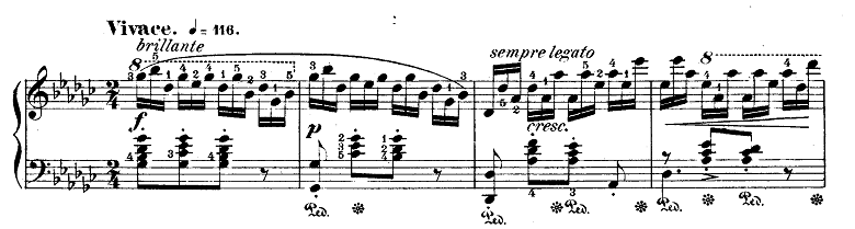 ショパン「黒鍵のエチュード」Op.10-5変ト長調 ピアノ楽譜