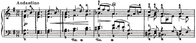 チャイコフスキー「四季5月『白夜（5月の夜）』ト長調』ピアノ楽譜1