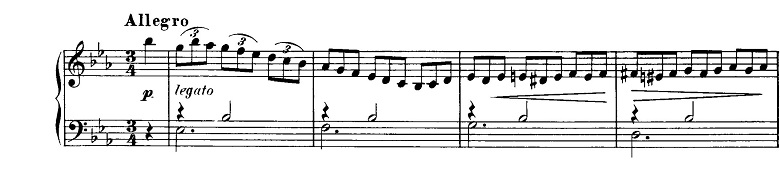 シューベルト「即興曲第2番Op.90-2」ピアノ楽譜1