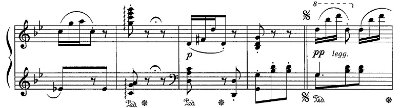 ブルグミュラー「18の練習曲第15番「風の精」ト短調Op.109-15」ピアノ楽譜2