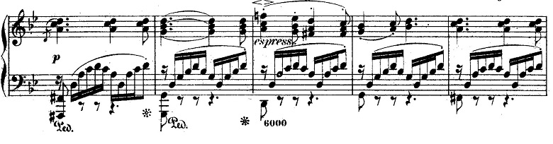 メンデルスゾーン「無言歌集第4巻第3曲「プレストアジタート（胸騒ぎ）」ト短調Op.53-3」ピアノ楽譜7