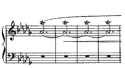 ショパン「ワルツ第6番『子犬のワルツ』変ニ長調Op.64-1」長めのトリルのピアノ楽譜