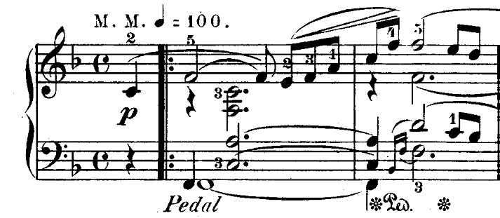 シューマン「トロイメライ」ヘ長調Op.15-7ピアノ楽譜1