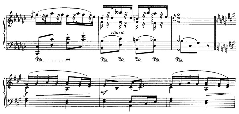 ドヴォルザーク「8つのユーモレスク第7曲変ト長調Op.101-7」ピアノ楽譜2