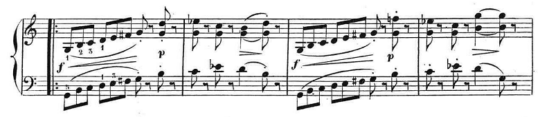 ブルグミュラー「25の練習曲第25番「貴婦人の乗馬」ハ長調Op.100-25」ピアノ楽譜2