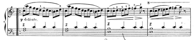 ブルグミュラー「25の練習曲第25番「貴婦人の乗馬」ハ長調Op.100-25」ピアノ楽譜3