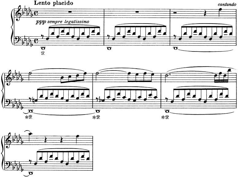 リスト「コンソレーション第3番変ニ長調S.172-3」ピアノ楽譜1