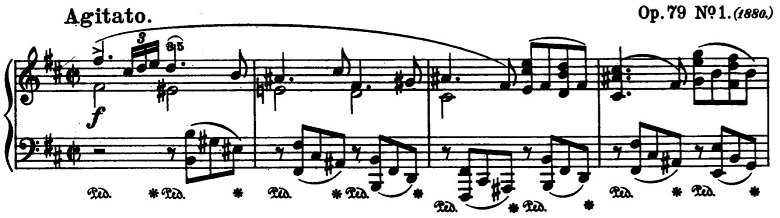 ブラームス「2つのラプソディ第1番ロ短調Op.79-1」ピアノ楽譜1