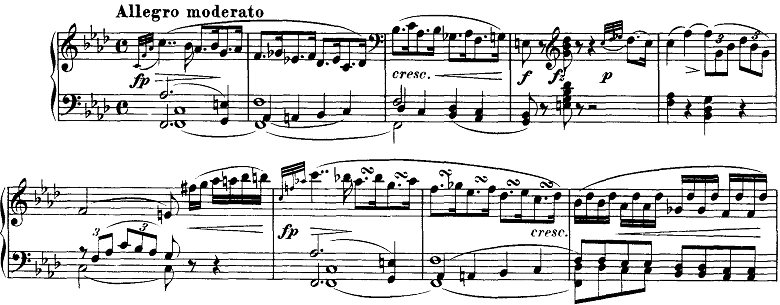 シューベルト「即興曲」第1番Op.142-1 ピアノ楽譜