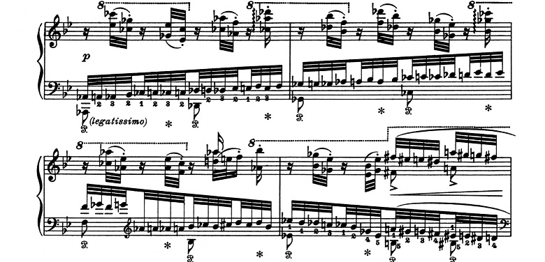 リスト「超絶技巧練習曲集S.139第5番「鬼火」変ロ長調」ピアノ楽譜5