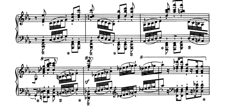 リスト「超絶技巧練習曲集S.139第8番「狩り」ハ短調」ピアノ楽譜2
