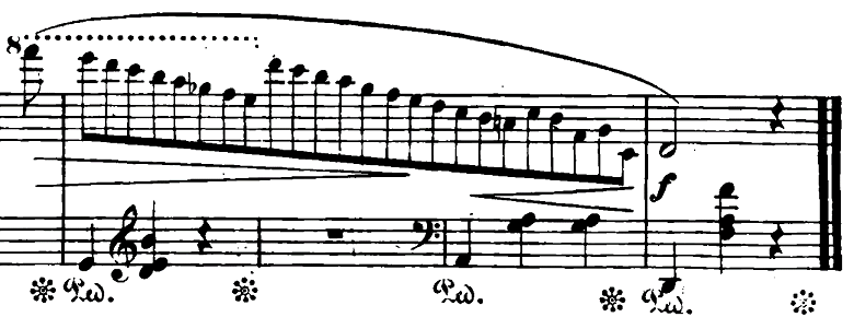 ショパン「ワルツ第6番『子犬のワルツ』変ニ長調Op.64-1」最後の部分のピアノ楽譜