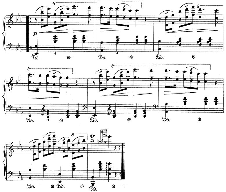 バダジェフスカ「『乙女の祈り』変ホ長調Op.4」ピアノ楽譜2