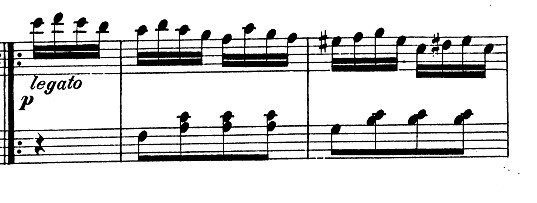 モーツァルト「ピアノソナタ第11番イ長調K.331第3楽章「トルコ行進曲」」ピアノ楽譜2