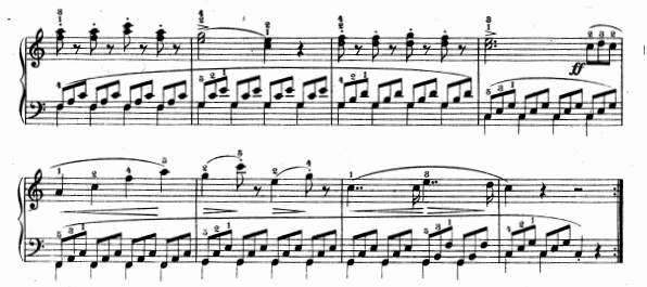 ツェルニー（チェルニー）「30番練習曲第2番ハ長調Op.849-2」ピアノ楽譜3