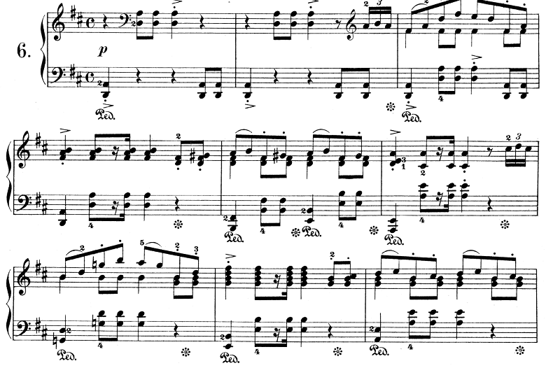 グリーグ抒情小品集第8集より「トロルドハウゲンの婚礼の日Op.65-6」ピアノ楽譜2