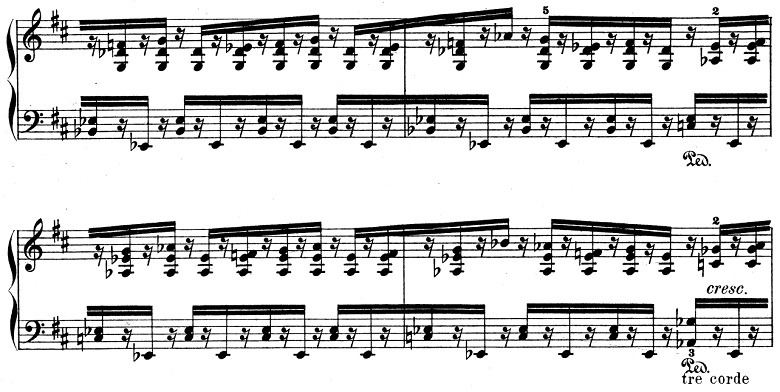 グリーグ抒情小品集第8集より「トロルドハウゲンの婚礼の日Op.65-6」ピアノ楽譜4