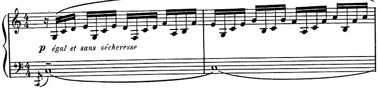 ドビュッシー「子供の領分第1曲「グラドゥス・アド・パルナッスム博士」ハ長調L.113-1」ピアノ楽譜1